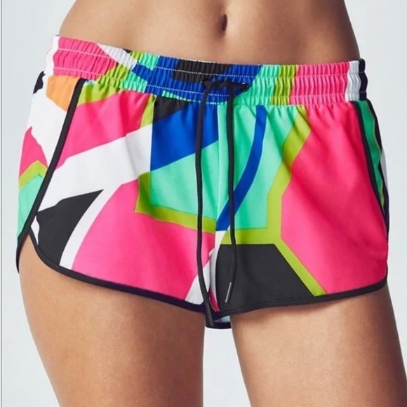 Fabletics Carrie Running Short Color-block Small Color Block 90s Gym workout - Picture 8 of 8
